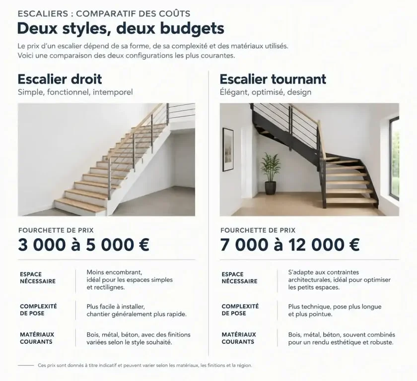 Comparatif des prix d'un monte-escalier droit et tournant pour votre projet de maintien à domicile.