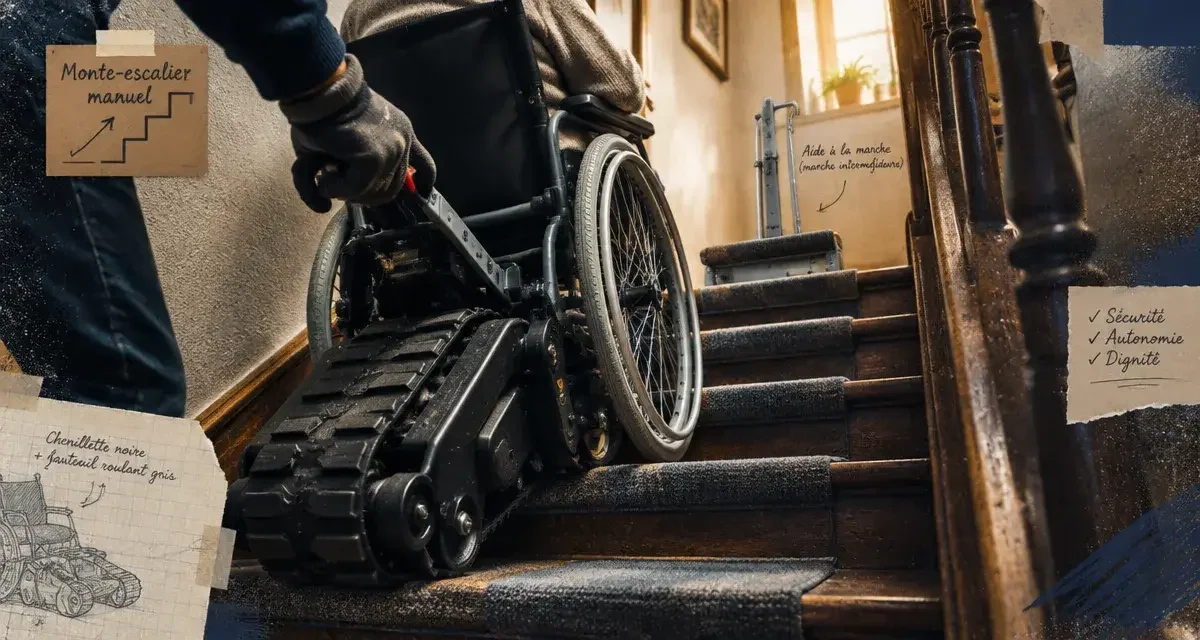 Monte-escalier manuel : 400 à 6 000 € pour sécuriser vos déplacements en toute autonomie