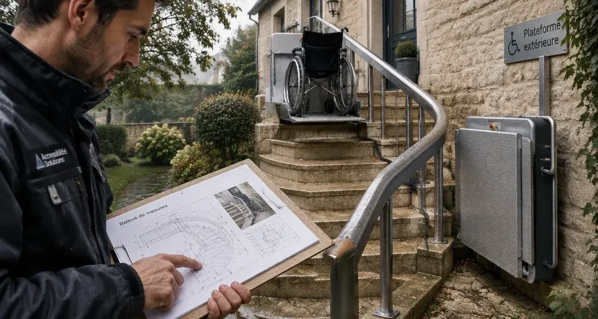 Plateforme monte-escalier extérieur : comment retrouver votre autonomie sans travaux lourds